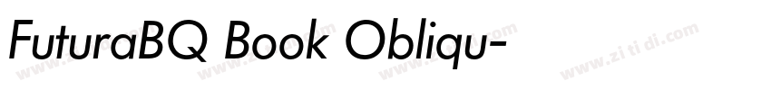 FuturaBQ Book Obliqu字体转换